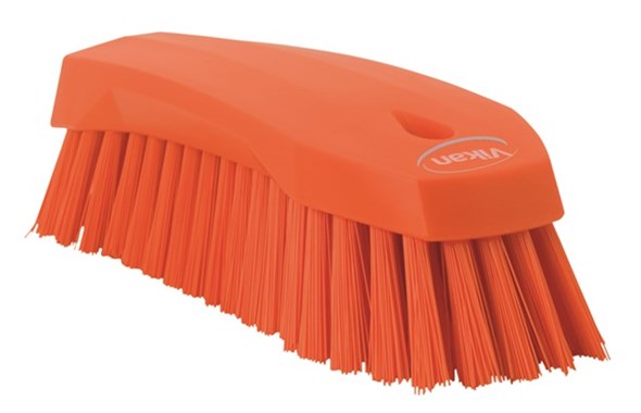 Vikan – Hygiene – Grote werkborstel – Harde vezels – Oranje
