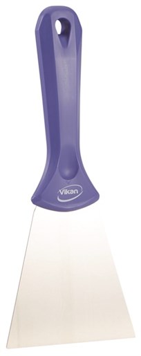 Vikan – Hygiene – Handschraper – Met RVS blad – Paars – Breed