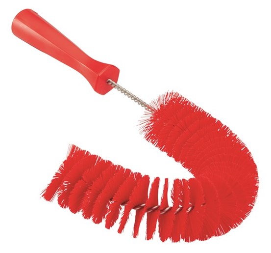 Vikan – Hygiene – Externe buizenborstel – Medium vezels – Rood