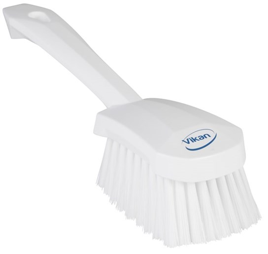 Vikan – Hygiene – Afwasborstel – Met korte steel – Zachte vezels – Wit