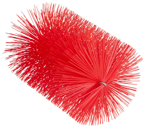 Vikan – Hygiene – Pijpenborstel – Voor flexibele kabel – Medium vezels – Rood – 120mm