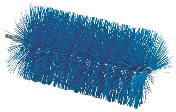 Vikan – Hygiene – Pijpenborstel – Voor flexibele kabel – Medium vezels – Blauw – 90mm