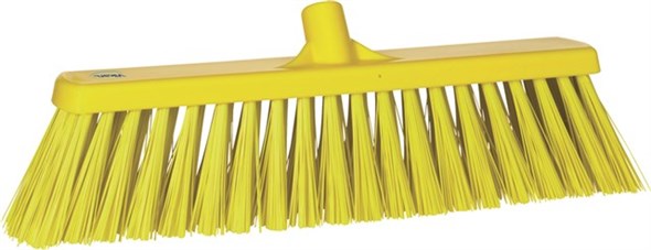 Vikan – Hygiene bezem – Extra Harde vezels – Geel – 47cm