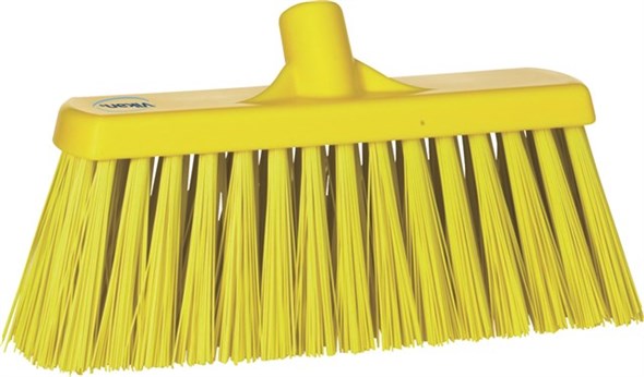 Vikan – Hygiene bezem – Extra Harde vezels – Geel – 30cm