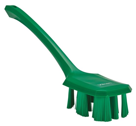 Vikan – UST – Afwasborstel – Met lange steel – Harde vezels – Groen