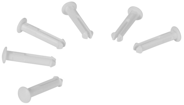 Vikan – Hygiene – Hi-Flex onderdelen – Voor ophangsysteem – Setje van 6 pinnen – Kunststof – Wit
