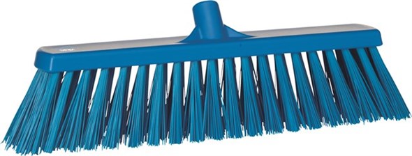 Vikan – Hygiene bezem – Extra Harde vezels – Blauw – 47cm