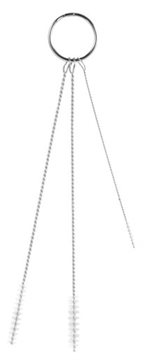 Vikan – Hygiene – Pijpenborstelset – Zachte vezels – 3 aan ring – Wit