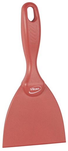 Vikan – Hygiene – Handschraper – Metal&x-ray detecteerbaar – Recht – Polypropyleen – Rood – 102mm
