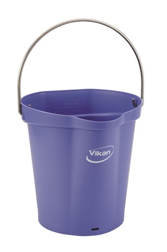 Vikan – Hygiene emmer – Met Schenktuit – Maatverdeling – Paars – 6L