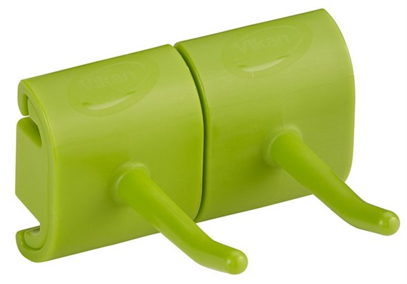 Vikan – Hygiene dubbele haak Voor Hi-Flex ophangsysteem – Limoen – 83mm