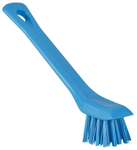 Vikan – Hygiene – Kleine detailborstel – Met schraprand – Harde vezels – Blauw