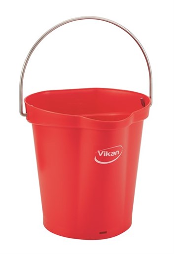Vikan – Hygiene emmer – Met Schenktuit – Maatverdeling – Rood – 6L