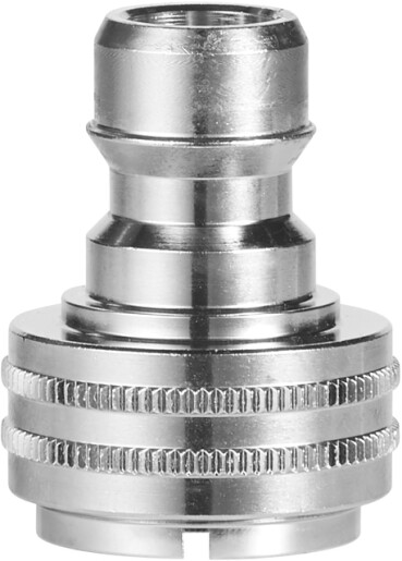 Vikan – Hygiene – Kraanaansluiting – Met 1/2 nippel Met binnendraad – incl. Adapter ring – Chroom – Zilver