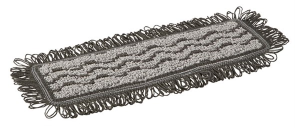Vikan – Microfibre Damp42 – Microvezel vlakmop – Klittenband – 250mm – Donkergrijs