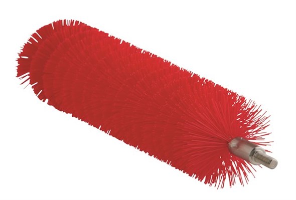 Vikan – Hygiene – Pijpenborstel – Voor flexibele kabel – Medium vezels – Rood – 40mm
