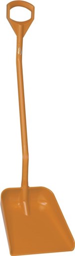 Vikan – Hygiene – Schep – Ergonomische steel – Groot blad – Polypropyleen – Oranje