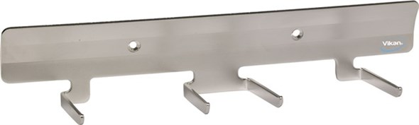 Vikan – Hygiene – Ophangrek – 4 haken – incl. Bevestigingsmateriaal –  RVS – Zilver