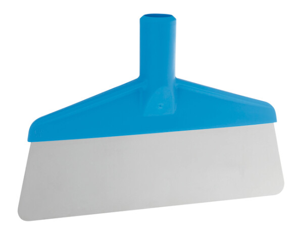 Vikan – Hygiene – Vloerschraper – Afgerond flexibel RVS blad – Polypropyleen – Blauw
