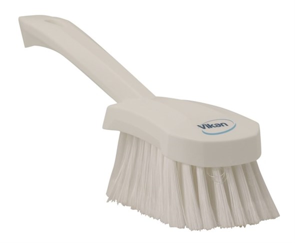 Vikan – Hygiene – Afwasborstel – Met korte steel – Zachte splitvezels – Wit