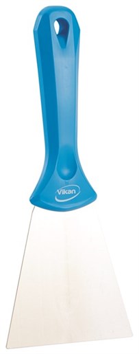 Vikan – Hygiene – Handschraper – Met RVS blad – Blauw – Breed