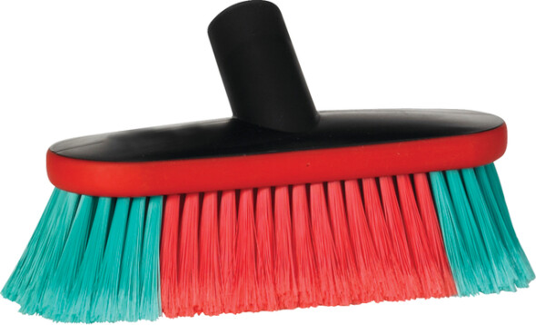 Vikan – Transport 526952 wasborstel 21cm – Ovaal – watertoevoer – rubber stootrand