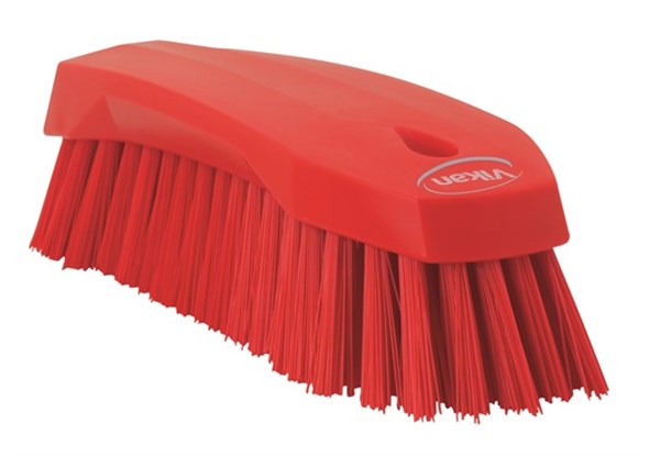 Vikan – Hygiene – Grote werkborstel – Harde vezels – Rood