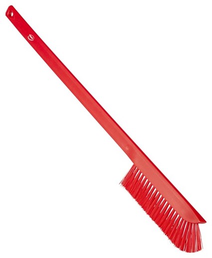 Vikan – Hygiene – Precisieborstel – Lange steel – Medium vezels – Rood
