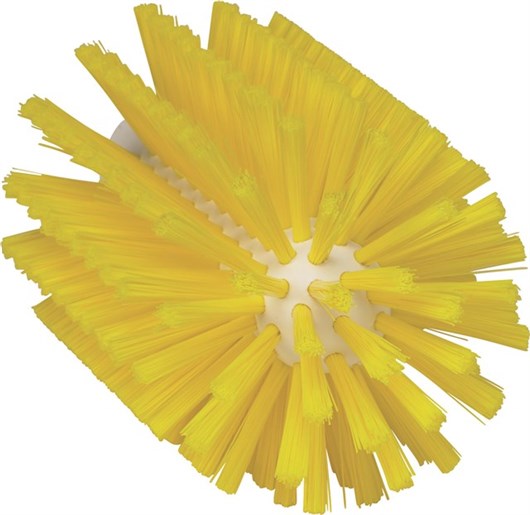Vikan – Hygiene pijpenborstel – Medium vezels – Steelmodel – 160mm – Ø90mm – Geel