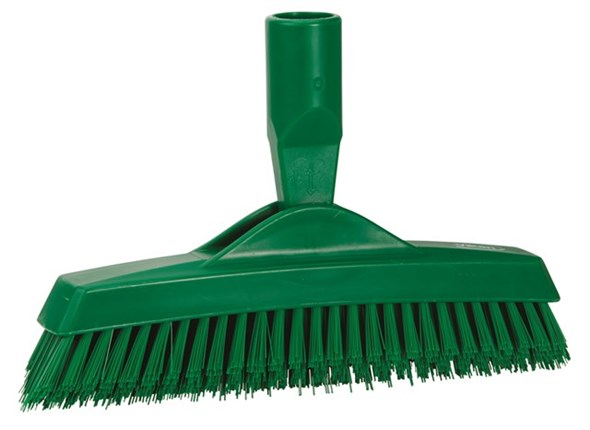 Vikan – Hygiene voegenborstel – Met flexibele nek – steelmodel – Extra hard – 225mm – Groen