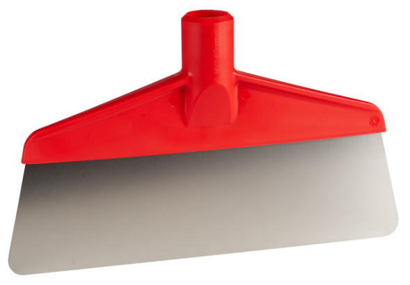 Vikan – Hygiene – Vloerschraper – Afgerond flexibel RVS blad – RVS – Rood