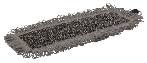 Vikan – Microfibre Wet Scrub – Microvezel vlakmop – Klittenband – 25 cm – Grijs