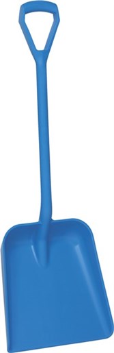 Vikan – Hygiene – Schep – Rechte steel – Groot blad – Polypropyleen – Blauw
