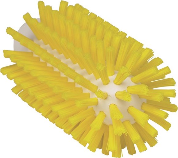 Vikan – Hygiene pijpenborstel – Harde vezels – Steelmodel – 150mm – Ø63mm – Geel