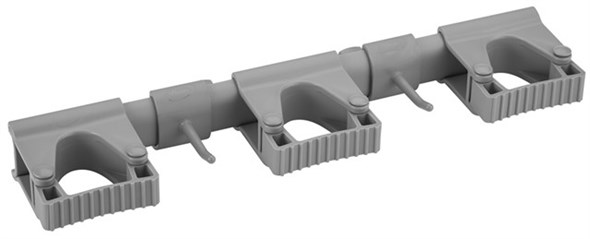 Vikan – Hygiene – Hi-Flex ophangsysteem – Met 3 rubber band klemmen en 2 haken – Grijs – 420mm