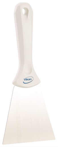 Vikan – Hygiene – Handschraper – Met RVS blad – Wit – Breed