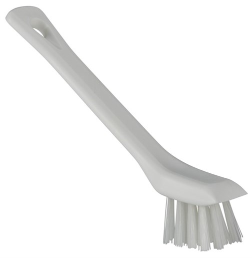 Vikan – Hygiene – Kleine detailborstel – Met schraprand – Harde vezels – Wit