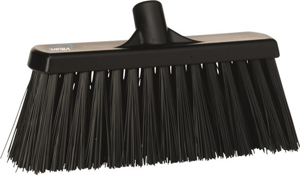 Vikan – Hygiene bezem – Extra Harde vezels – Zwart – 30cm
