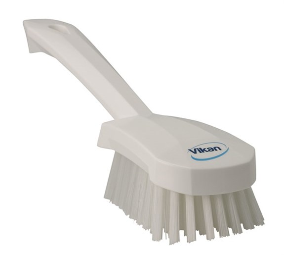 Vikan – Hygiene – Afwasborstel – Met korte steel – Harde vezels – Wit