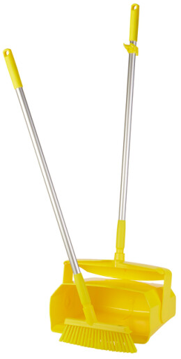 Vikan – Hygiene – Blikset – Met medium veger – Aluminium steel – Polypropyleen – Geel