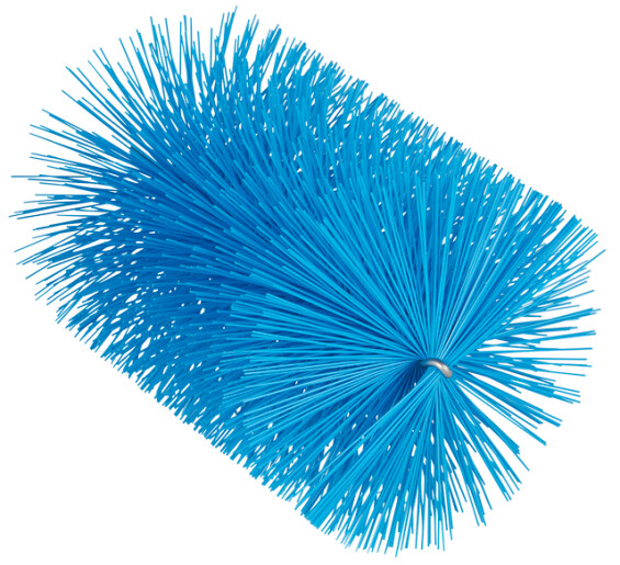 Vikan – Hygiene – Pijpenborstel – Voor flexibele kabel – Medium vezels – Blauw – 120mm