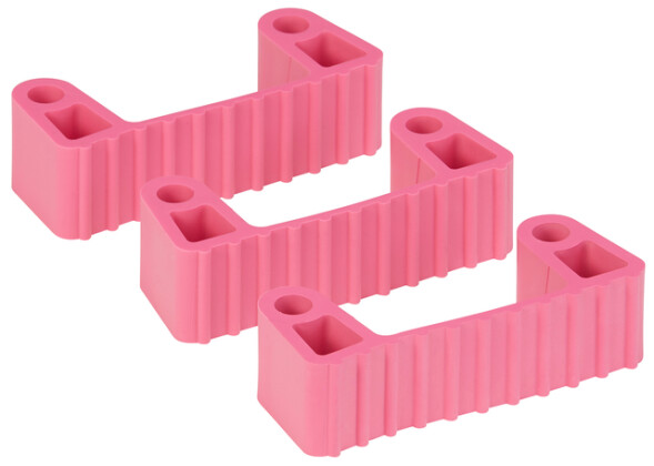 Vikan – Hygiene – Hi-Flex onderdelen – Voor ophangsysteem – Setje van 3 klembandjes – Kunststof – Roze