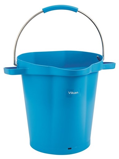 Vikan – Hygiene emmer – Met Schenktuit – Maatverdeling – 20L – Blauw