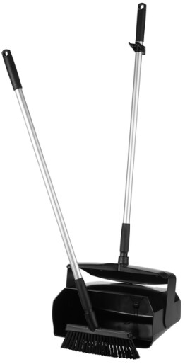 Vikan – Hygiene – Blikset – Met medium veger – Aluminium steel – Polypropyleen – Zwart