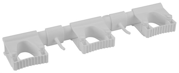 Vikan – Hygiene – Hi-Flex ophangsysteem – Met 3 rubber band klemmen en 2 haken – Polypropyleen – Wit