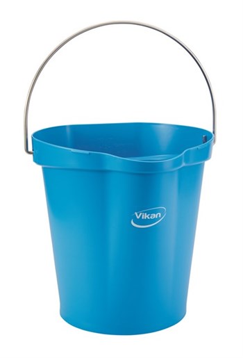 Vikan – Hygiene emmer – Met Schenktuit – Maatverdeling – Blauw – 12L