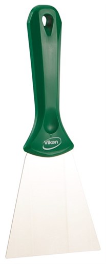 Vikan – Hygiene – Handschraper – Met RVS blad – Groen – Breed