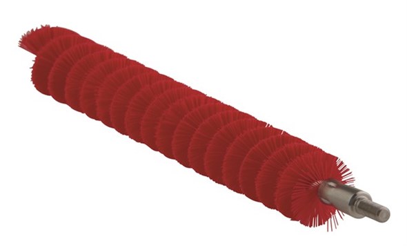 Vikan – Hygiene – Pijpenborstel – Voor flexibele kabel – Medium vezels – Rood – 20mm