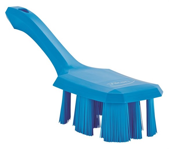 Vikan – UST – Afwasborstel – Met korte steel – Harde vezels – Polypropyleen – Blauw