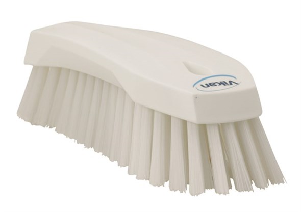 Vikan – Hygiene – Grote werkborstel – Harde vezels – Wit